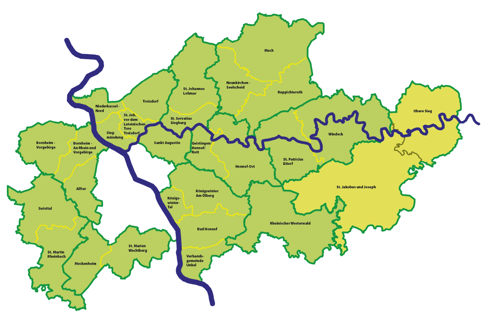 2024 Kreisdekanate Rhein-Sieg Altenkirchen Seelsorgebereiche